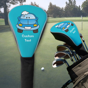 Blue Car with Bubbles Golf Head Cover