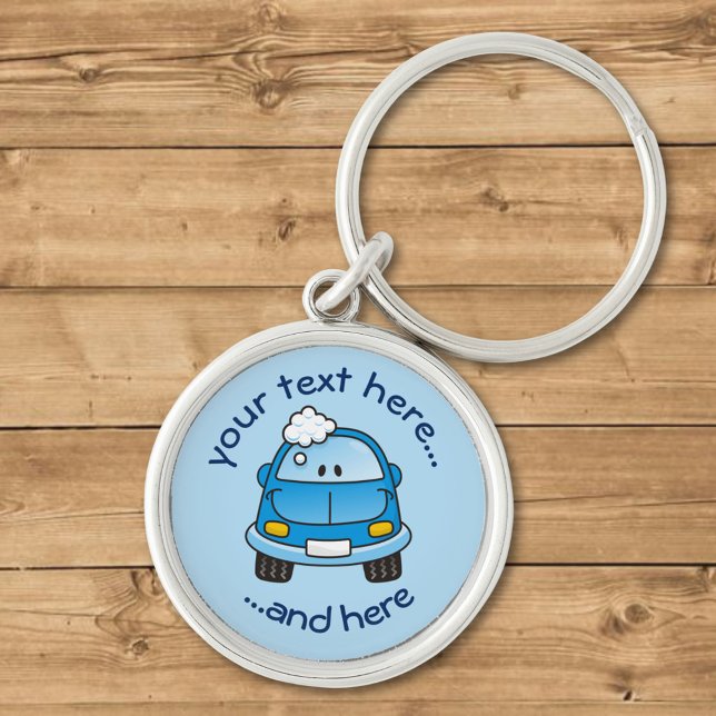 Blue car with bubbles keychain (Creator Uploaded)