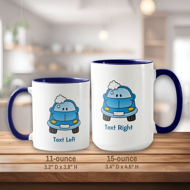 Blue car with bubbles mug (Creator Uploaded)