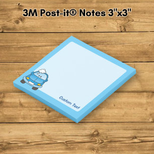Blue Car with Bubbles Post-it Notes