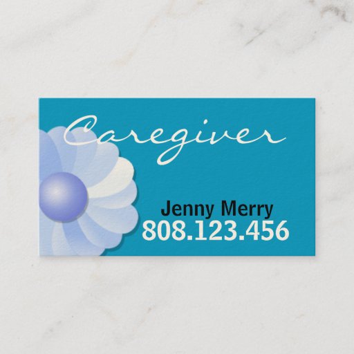 Customizable Blue Caregiver Business Card template