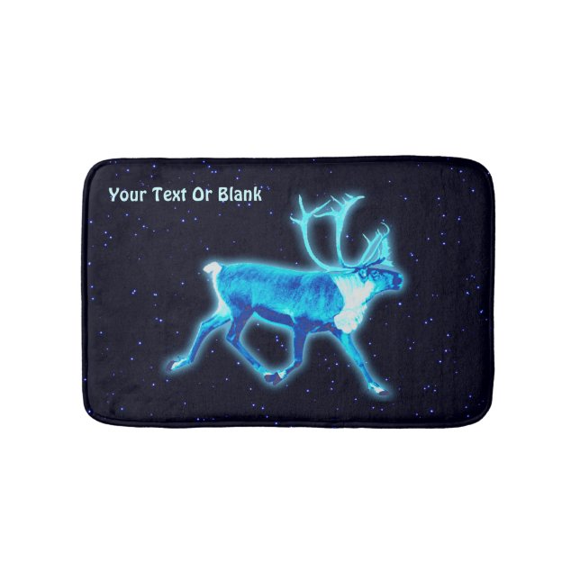 Blue Caribou Bathroom Mat (Front)