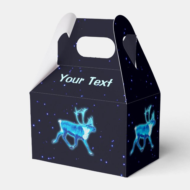 Blue Caribou Favor Boxes (Back Side)