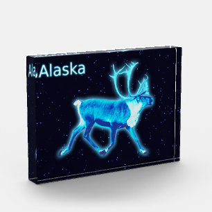 Blue Caribou (Reindeer) Acrylic Award