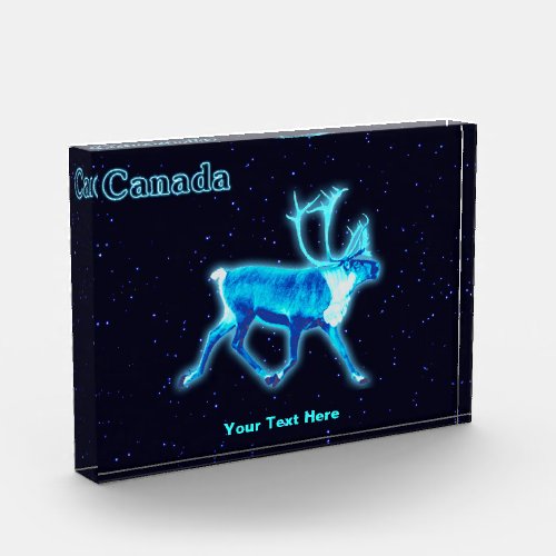 Blue Caribou Reindeer Acrylic Award