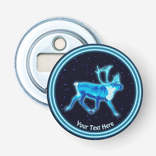 Blue Caribou (Reindeer) Bottle Opener (Front)