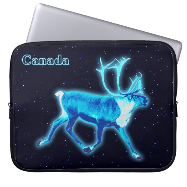 Blue Caribou (Reindeer) Laptop Sleeve (Front)