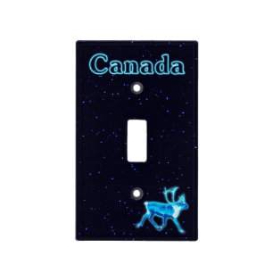 Blue Caribou (Reindeer) Light Switch Cover