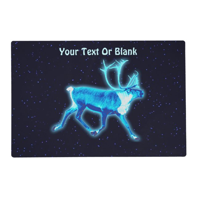 Blue Caribou (Reindeer) Placemat (Front)