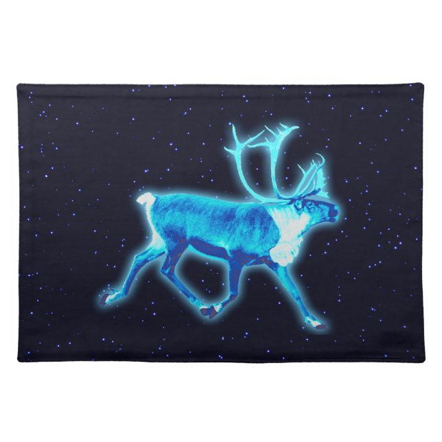 Blue Caribou (Reindeer) Placemat (Front)