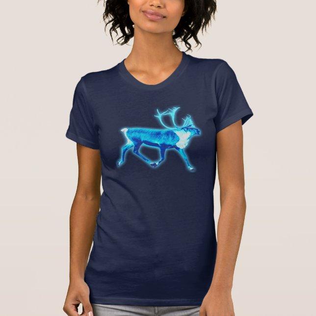 Blue Caribou (Reindeer) T-Shirt (Front)