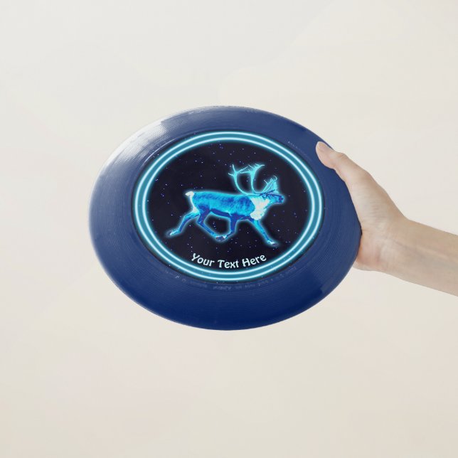 Blue Caribou (Reindeer) Wham-O Frisbee (In Hand)