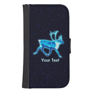 Blue Caribou Wallet Phone Case For Samsung Galaxy S4
