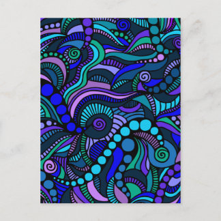 Blue Carnival Close Up Post Card