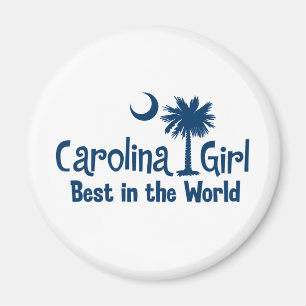 Blue Carolina Girl Best in the World Magnet