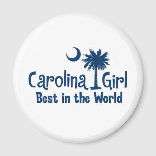 Blue Carolina Girl Best in the World Magnet