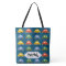 Blue cars custom design bag