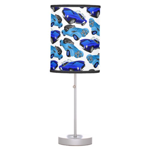 Blue Cars Table Lamp