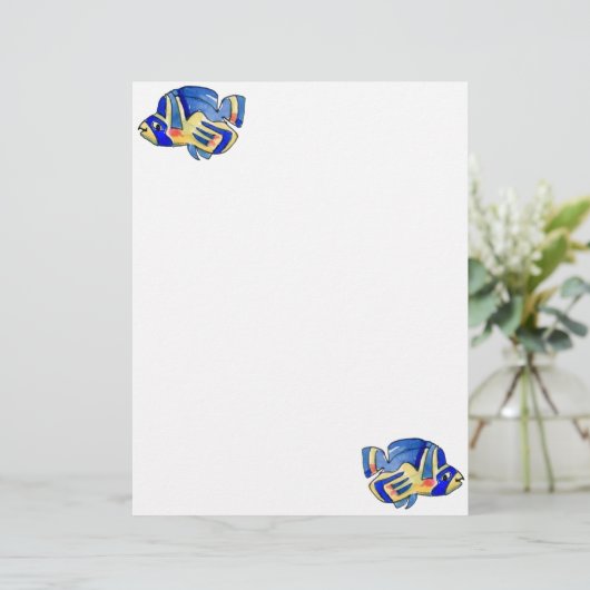 Blue Cartoon Butterfly Fish (Standing Front)