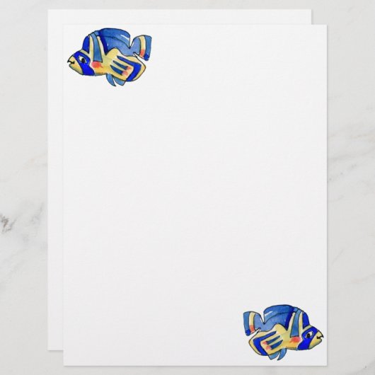 Blue Cartoon Butterfly Fish (Front/Back)