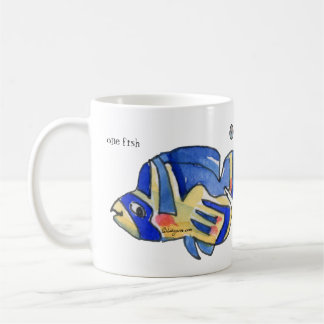 Blue Cartoon Butterfly Fish Mug