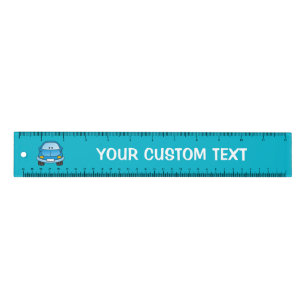 Blue cartoon car 12 inch Ruler