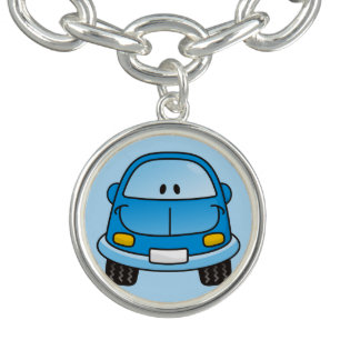 Blue cartoon car bracelet