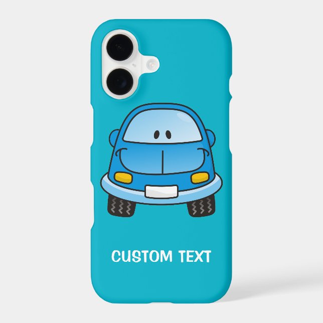 Blue Cartoon Car iPhone Case (Back)