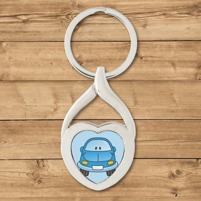 Blue cartoon car keychain (Creator Uploaded)