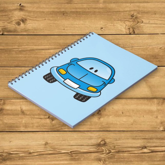 Blue cartoon car notebook (Creator Uploaded)