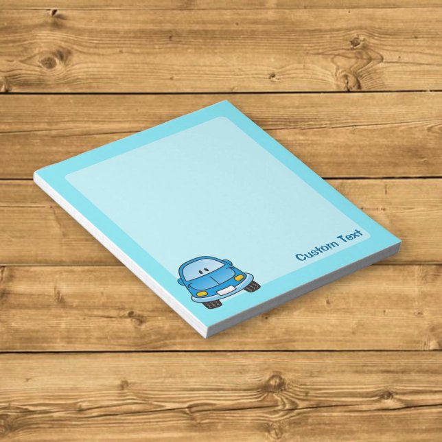 Blue cartoon car notepad (Creator Uploaded)