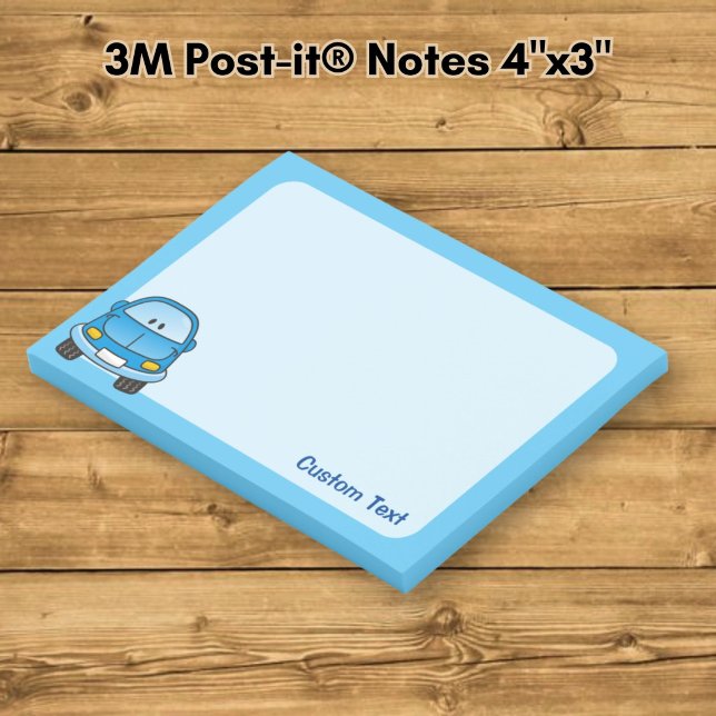 Blue Cartoon Car Post-it Notes (Creator Uploaded)