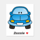Blue Cartoon Car Sticker (Sheet)