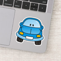 Blue Cartoon Car Sticker