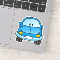 Blue Cartoon Car Sticker