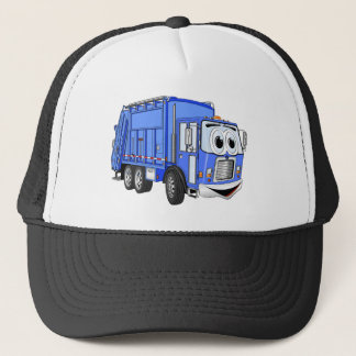 Blue Cartoon Garbage Truck Cartoon Trucker Hat