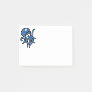 Blue Cartoon Octopus Post-it Notes