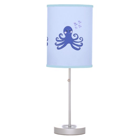 Blue Cartoon Octopus Table Lamp (Front)