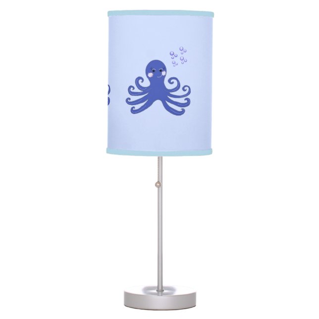 Blue Cartoon Octopus Table Lamp (Front)
