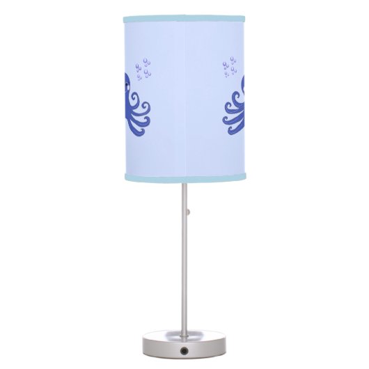 Blue Cartoon Octopus Table Lamp (Back)