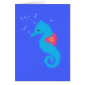 Blue Cartoon Seahorse (Front)