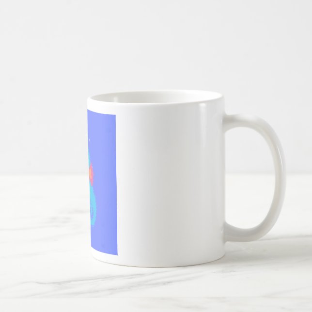 Blue Cartoon Seahorse Coffee Mug (Right)