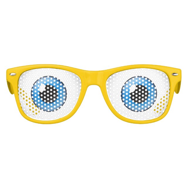Blue Cartoon Silly kids Halloween Party Costume Sunglasses (Front)