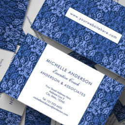 Blue Casbah Moroccan Damask Business Card