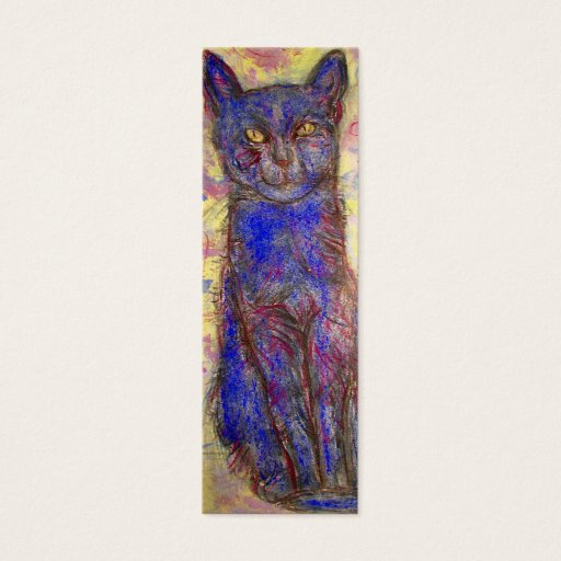 Customizable blue cat business card templates