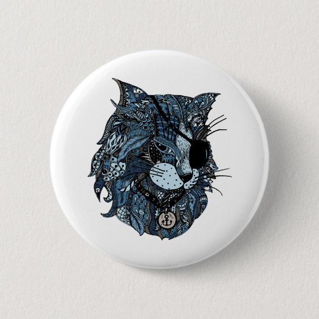 blue cat (3) button (Front)