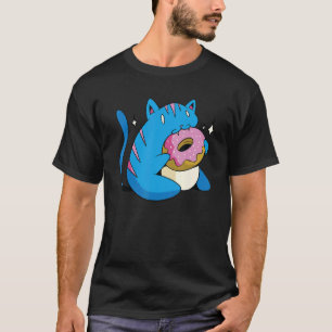 Blue Cat And Donuts T-Shirt
