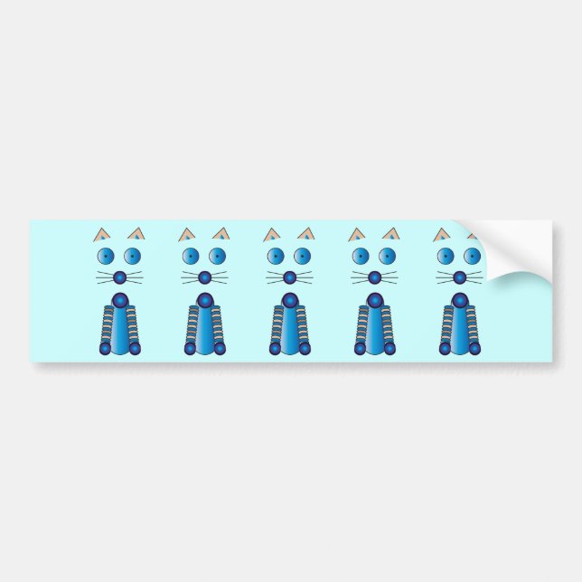 Blue CAT Bumper Sticker (Front)