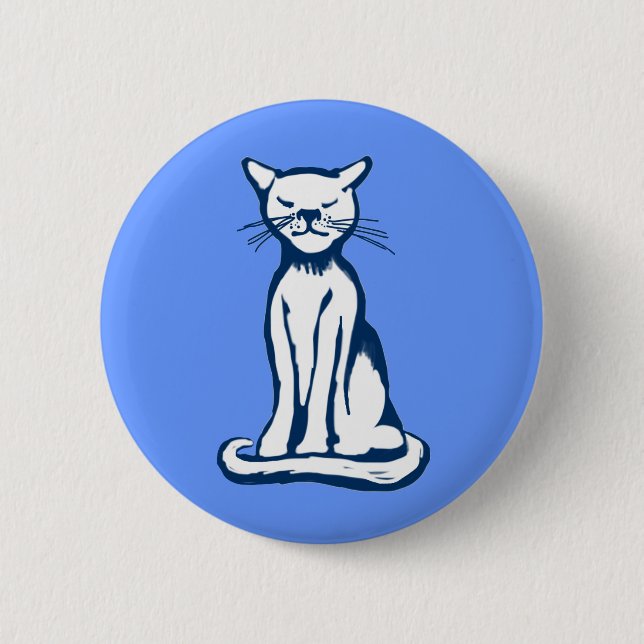 Blue cat button (Front)