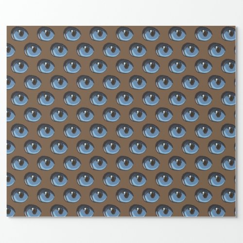 Blue Cat Eye  Pattern Custom Wrapping Paper